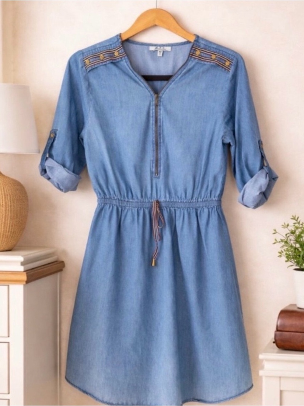 MPH Collection Blue Jean Dress - Picture 2 of 7
